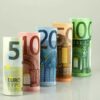 Euro banknotes and coins